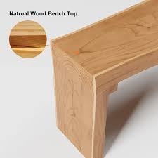 Modern Natural Wooden Bench