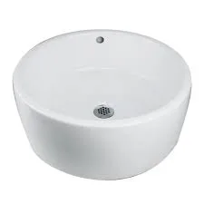 Round White Ceramic Vessel Sink