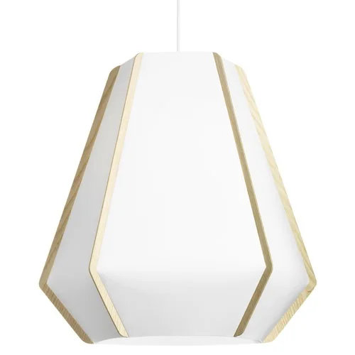 Fritz Hansen Lullaby White and Wood Pendant Light
