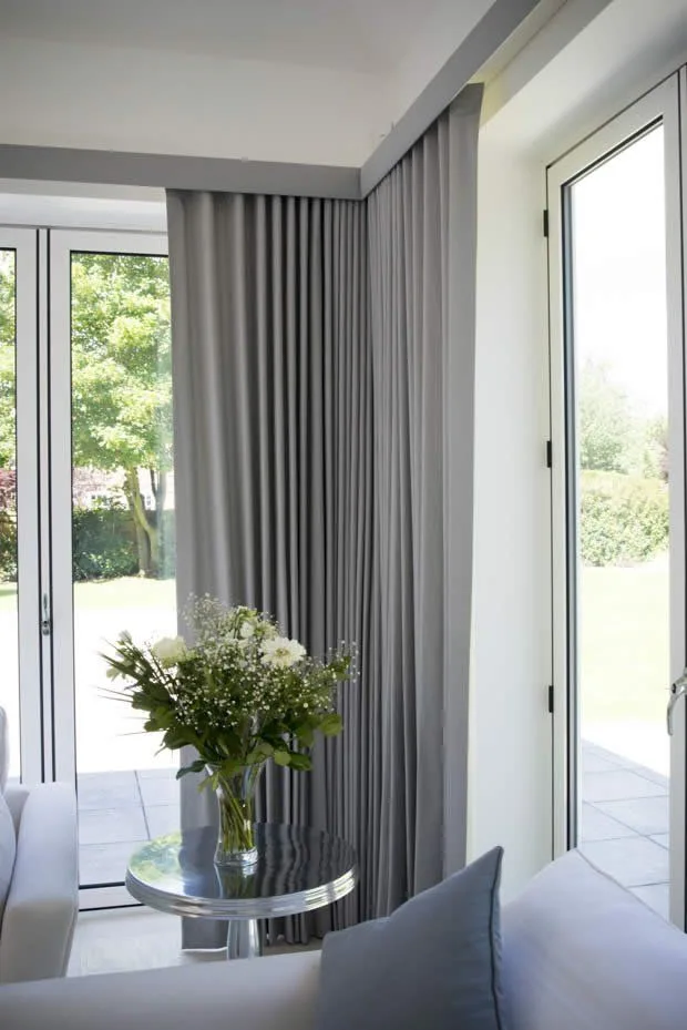 Solid Gray Pinch Pleat Curtains