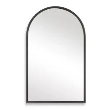 Matte Black Arched Wall Mirror