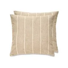 Striped Cotton Square Throw Pillow