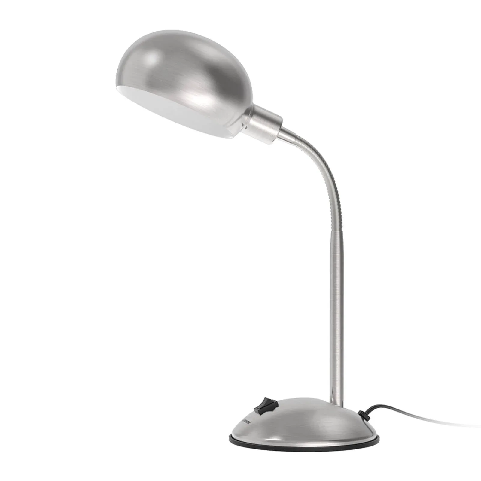 Brushed Silver Metal Desk Lamp