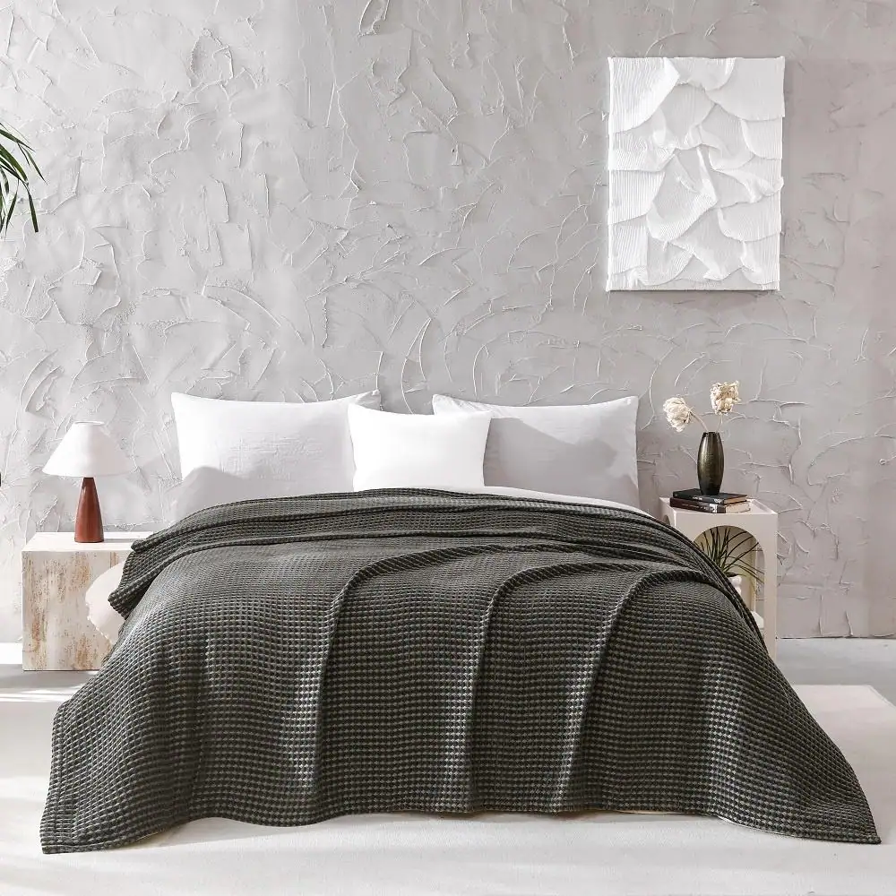 Fluffy Waffle Weave Chenille Throw Blanket