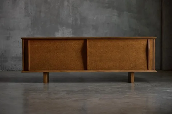 Charlotte Perriand Mid-Century Modern Sliding Door Credenza