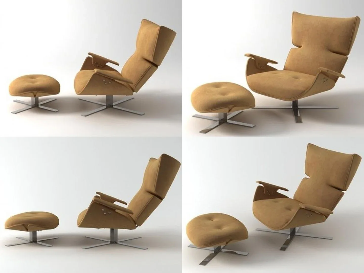 Paulista Armchair Ottoman Model