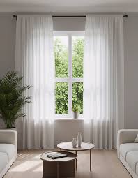Solid White Sheer Curtains