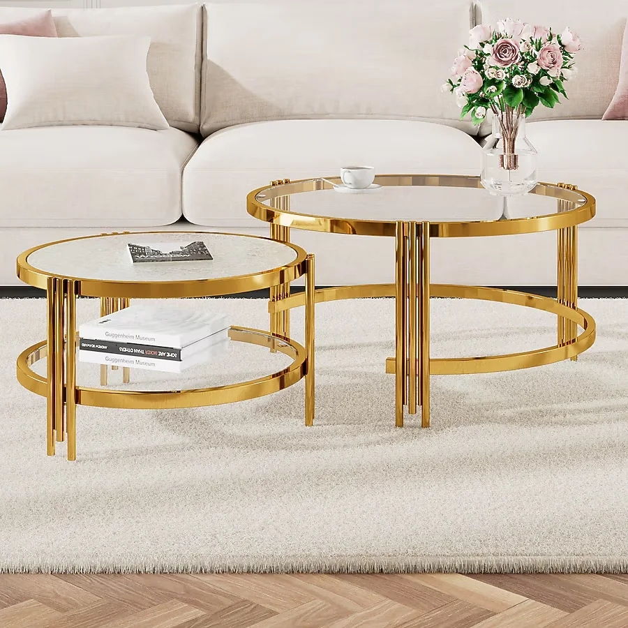 Modern Round Nesting Coffee Tables