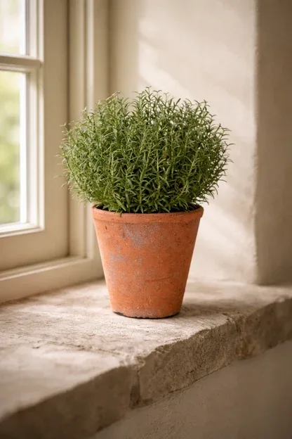 Faux Rosemary Potted Plant