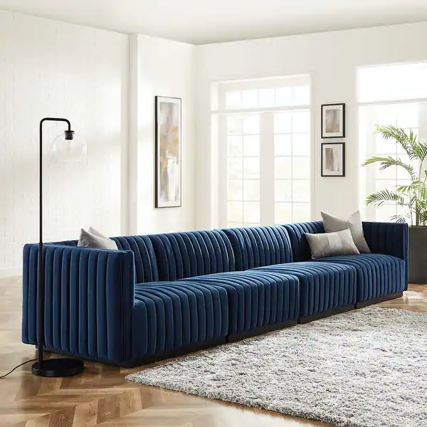 Conjure Channel Tufted Velvet Modular Sofa