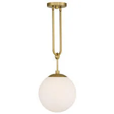 Becker Brushed Brass Globe Pendant Light