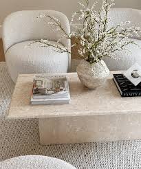 Tadeo Rectangular Beige Coffee Table