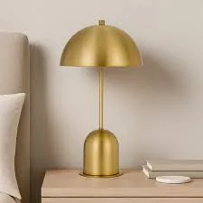 Nova Brushed Brass Dome Table Lamp