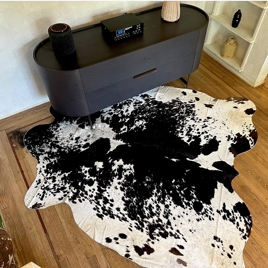 Black and White Cowhide Rug