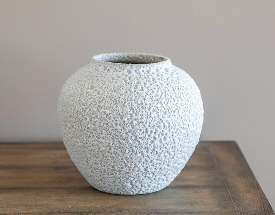 Round Textured Ceramic Vase