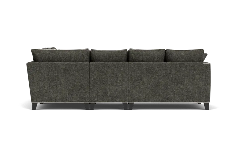 Demi Charcoal Gray Textured Fabric Sectional Sofa