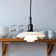 Louis Poulsen White Glass Pendant Light