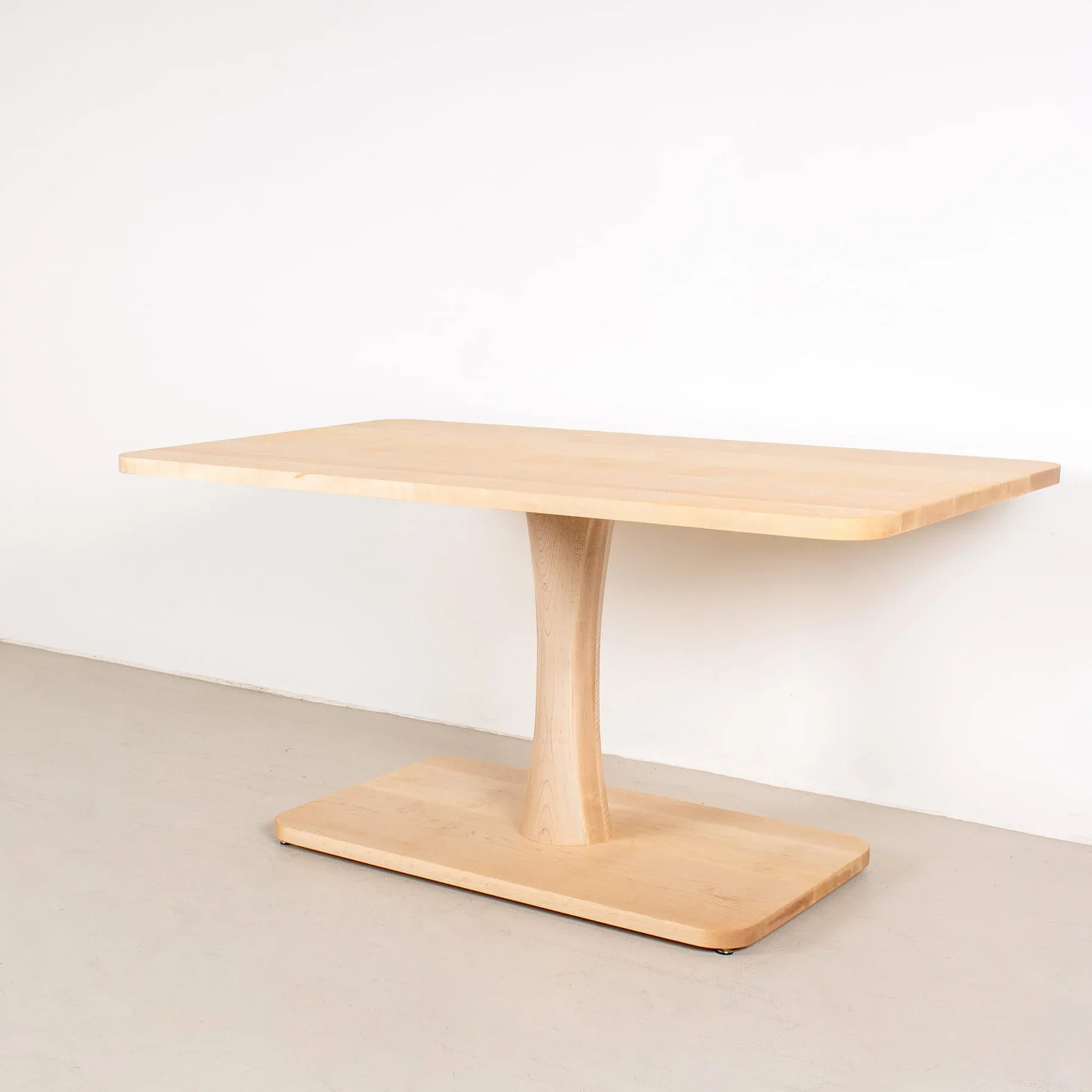 Natural Wood Rectangular Dining Table