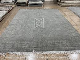 Gray Geometric Wool Area Rug
