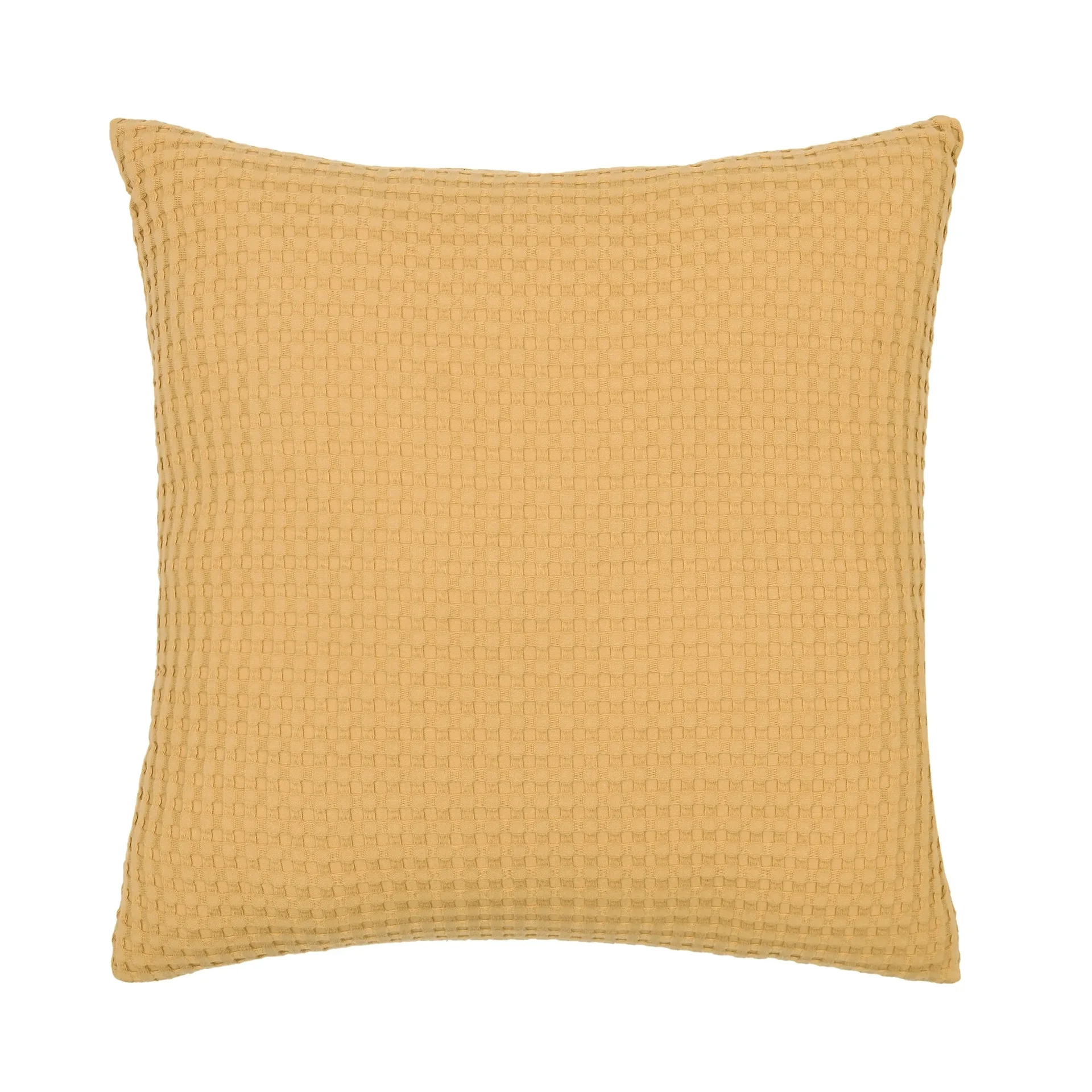Solid Yellow Square Throw Pillow