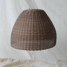 Brown Woven Rattan Pendant Light