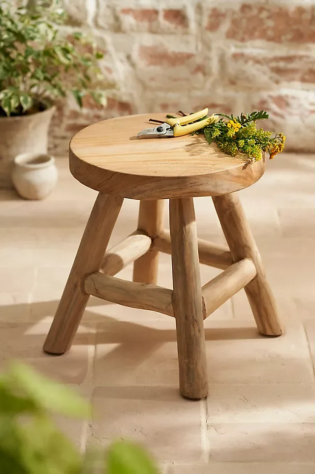 Round Teak Wooden Stool