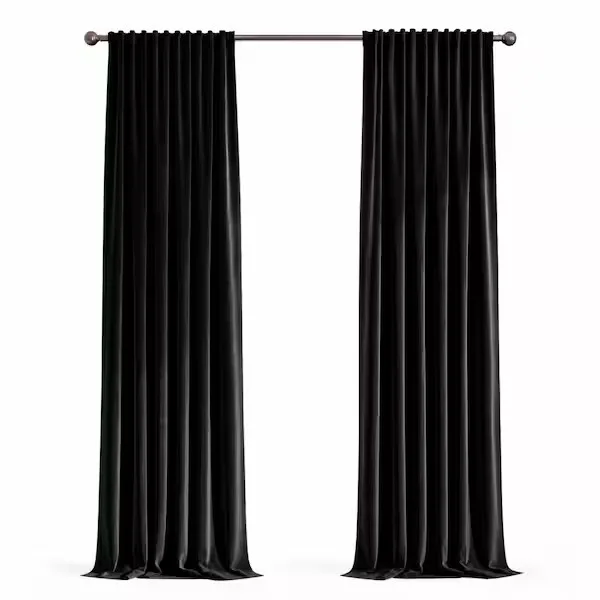 Black Velvet Curtain