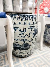 Blue and White Porcelain Garden Stool