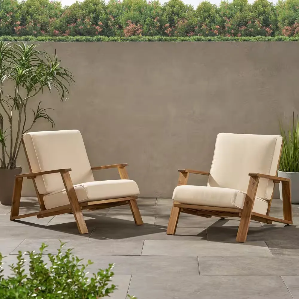 Paloma Modern Teak Outdoor Lounge Chair