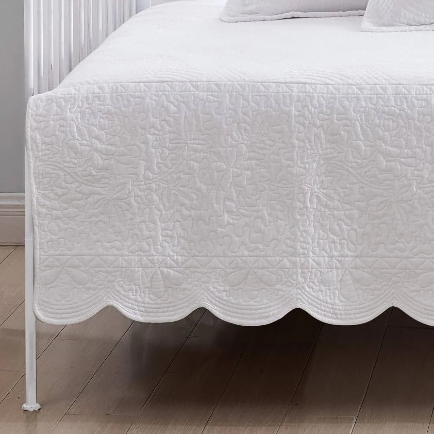 Laura Ashley Trellis White Floral Cotton Bed