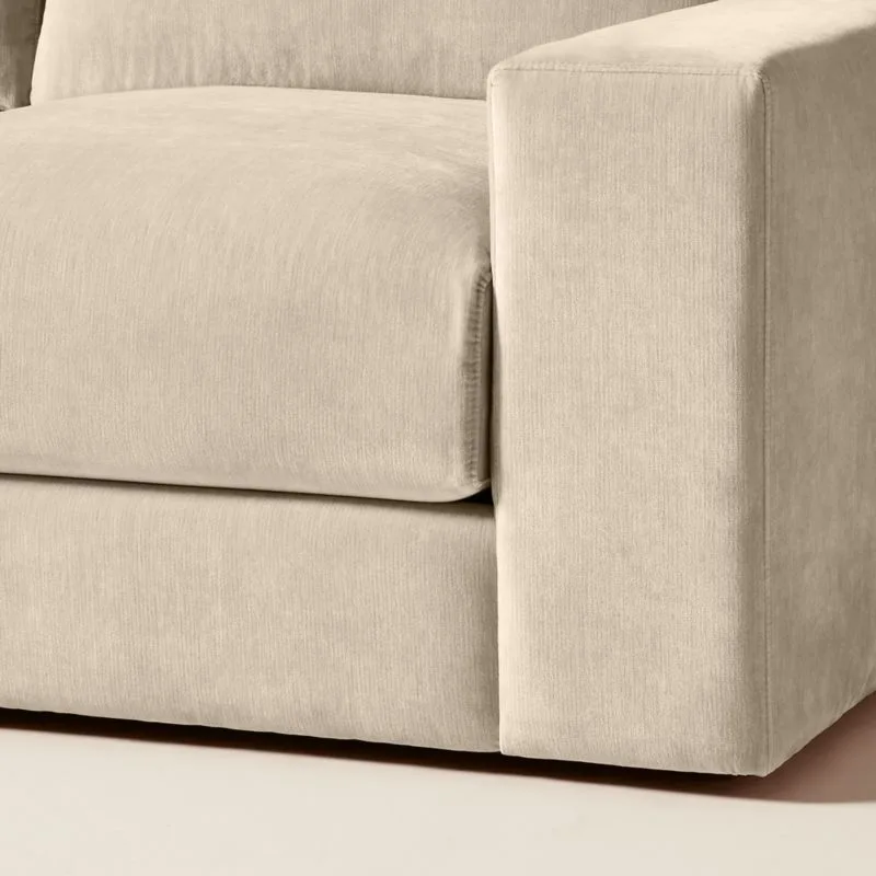 Berkeley Beige Velvet Modular Sofa