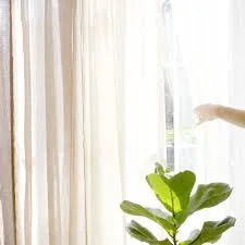 White Linen Sheer Curtains