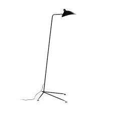 Serge Mouille Matte Black Metal Floor Lamp