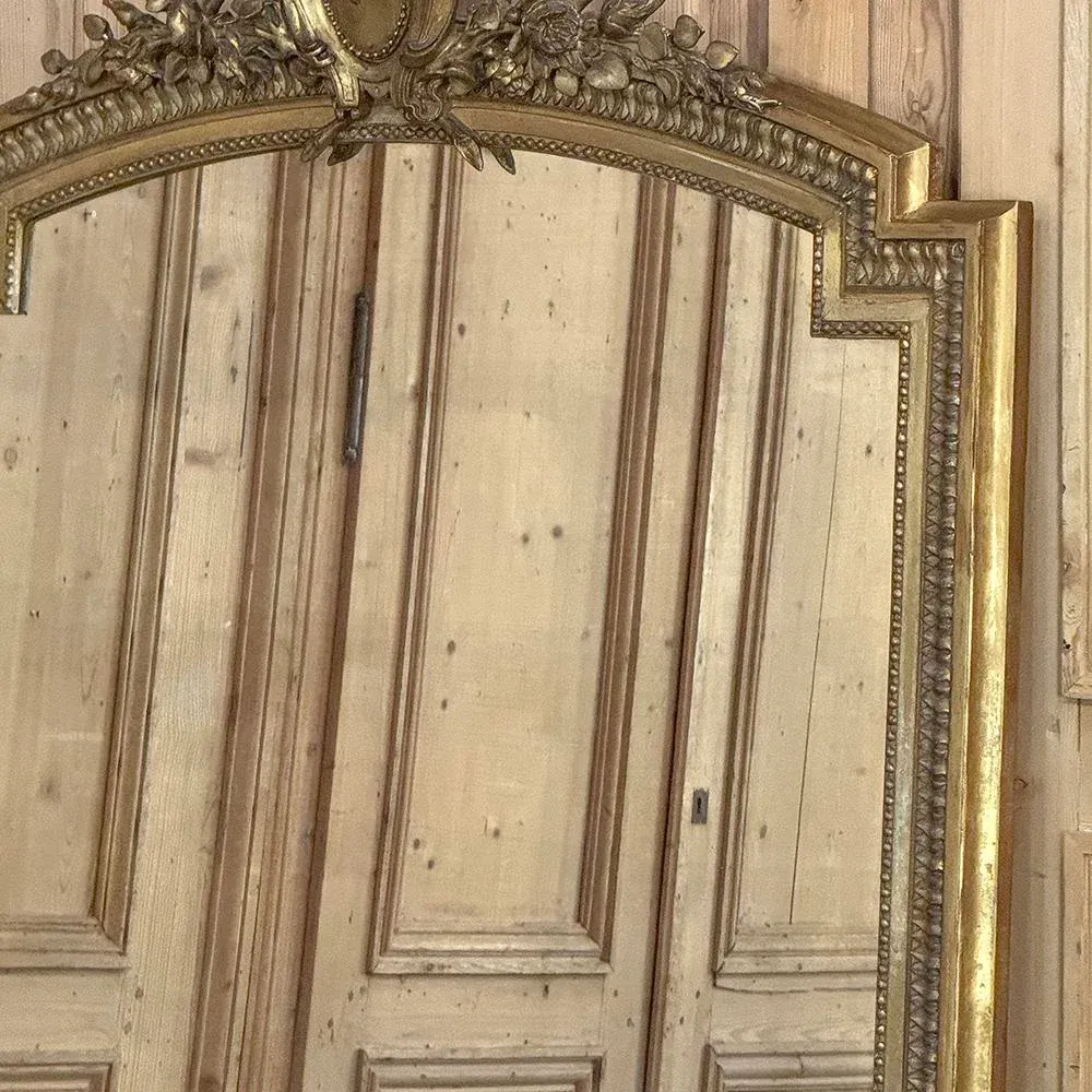 French Louis XVI Arched Wall Mirror