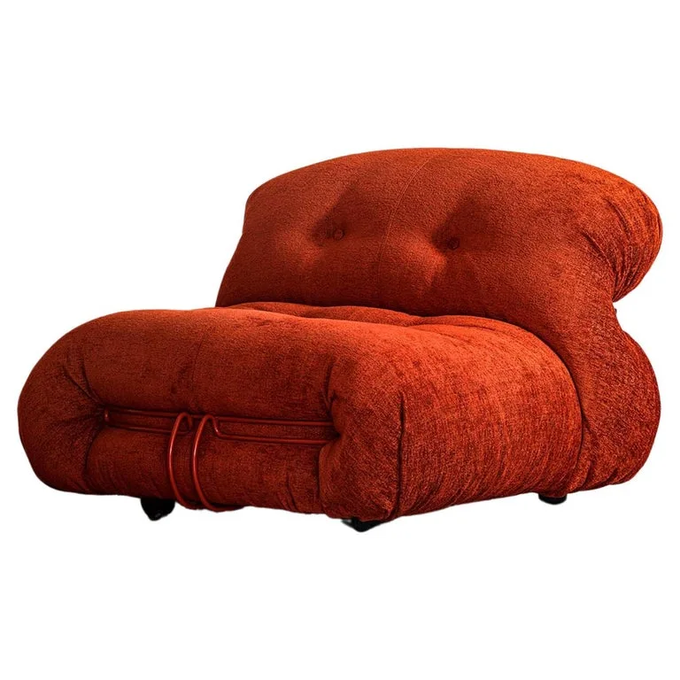 Soriana Red Textured Modular Lounge Chair