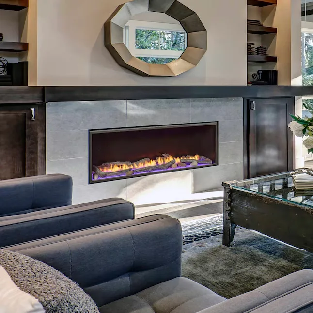 Modern Linear Fireplace Insert