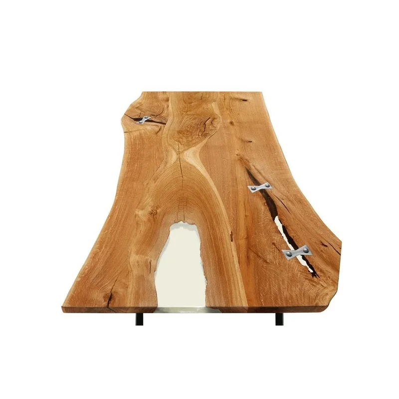 Natural Oak Live Edge Dining Table