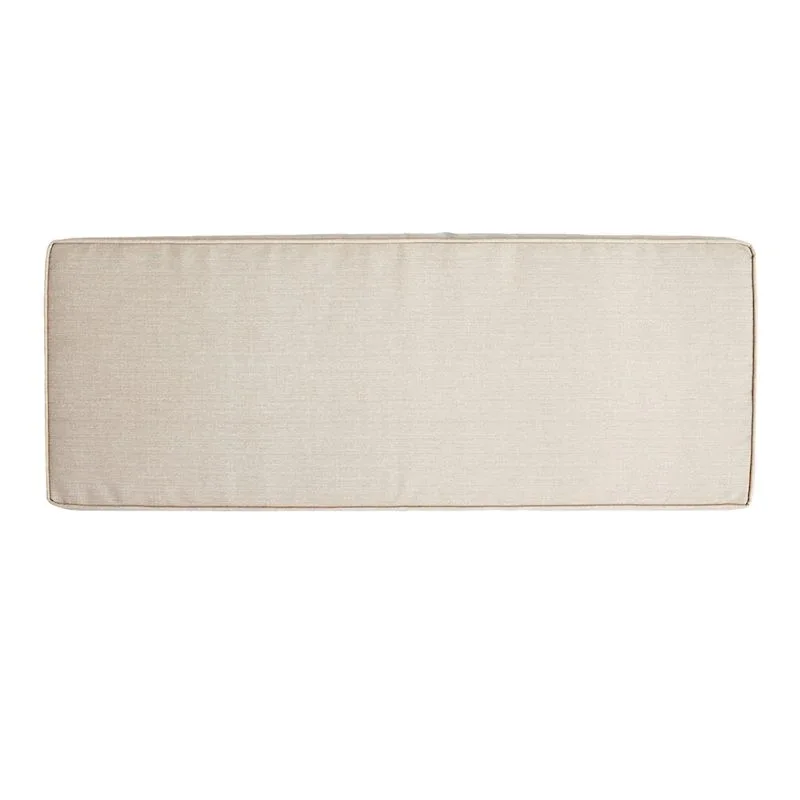 Solid Beige Rectangular Bench Cushion