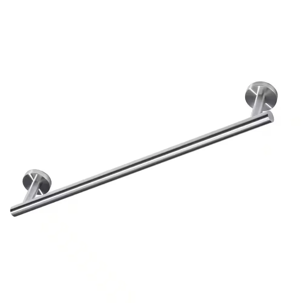 Minimalist Brushed Metal Towel Bar