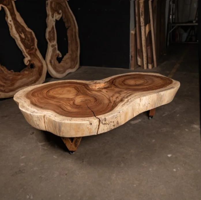 Natural Live Edge Log Coffee Table