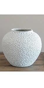 Round Textured Ceramic Vase