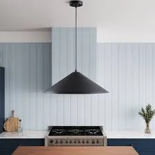 Matte Black Metal Pendant Light