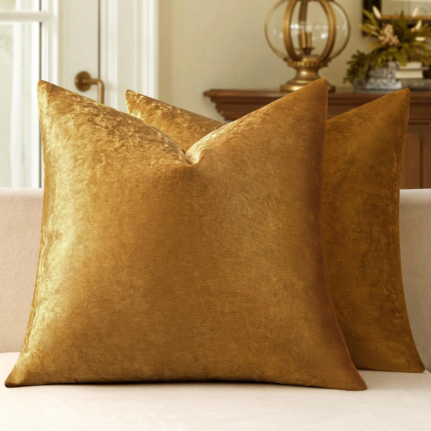 Solid Velvet Throw Pillow