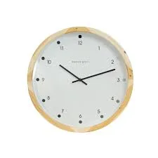 Round Natural Wood Wall Clock