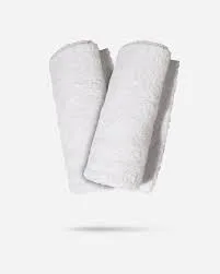 Solid White Rolled Towels