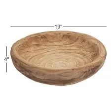 Primland Round Wooden Bowl