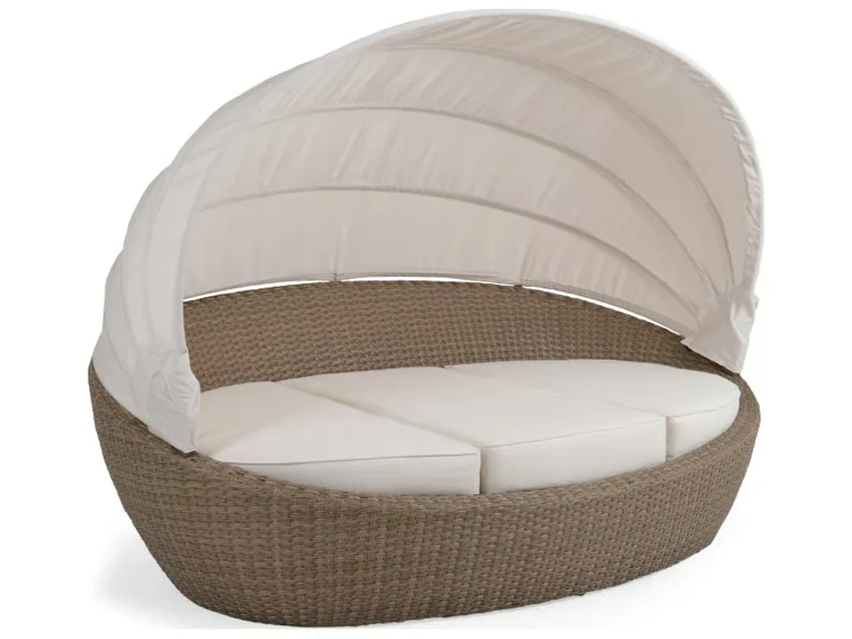 Round Wicker Outdoor Daybed