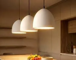 Naaya Matte White Ceramic Dome Pendant Light