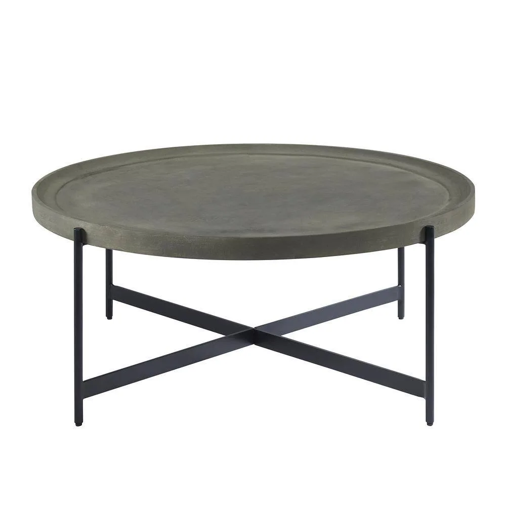 Brookline Round Concrete Coffee Table