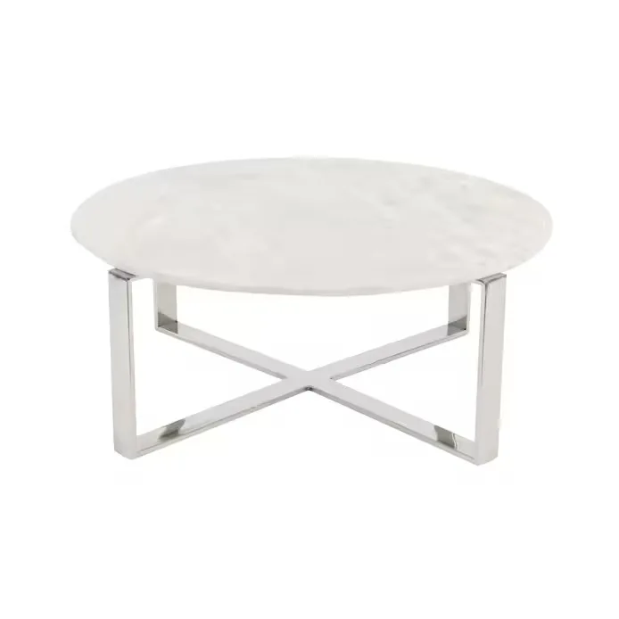 Round White Coffee Table